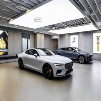 LeArt Custom Car Beauty Film Repair Shop Exhibition Booth Led Illuminated Soft Stretch Ceiling Film Fabric Light Box