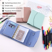 Coffret cadeau Yihe pour papeterie/bureau/école, ensemble économique comprenant un agenda A7 en cuir souple Saffiano avec feuille volante, des enveloppes et des marqueurs