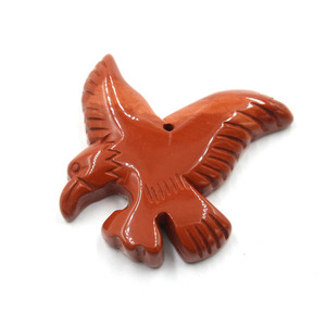 Naturstein Kristall Jade Quarz geschnitzt ausgebreitet Flügel Adler Vogel Tier Anhänger Charms Handwerk Ornamente für DIY Halskette Schmuck - Product Image 2