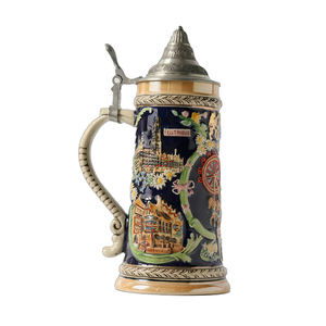 <span class=keywords><strong>Barcelona</strong></span> propio diseño alemán de cerámica cerveza taza con tapa - Product Image 4