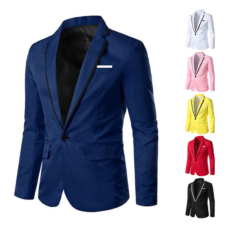 Chaqueta de vestir ajustada para hombre, chaqueta de negocios ajustada, informal, personalizada, color amarillo, de alta calidad, talla grande, venta al por mayor