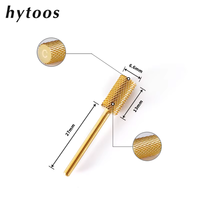 HYTOOS Fraise à ongles en carbure dorée, grande barillette, 3/32, pour manucure, élimination du gel, accessoires de perçage, fournisseur