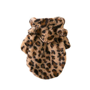 DZ Winter Dog <b>Clothes</b> Leopard Print Thickened Teddy Schnauzer Pomeranian <b>Chihuahua</b> Jacket Trendy Pet Clothing for Spring Autumn - Product Image 4