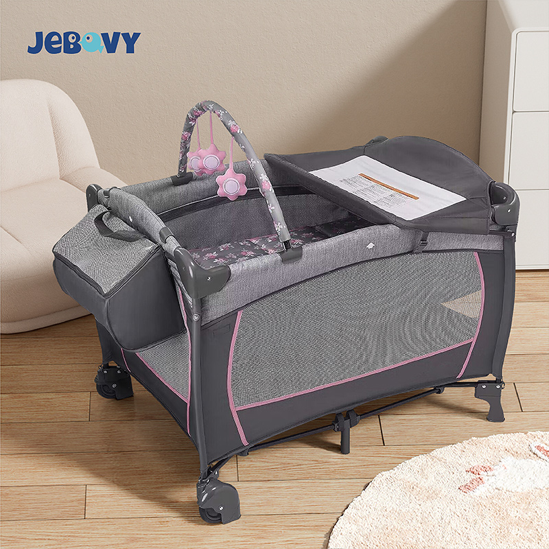 Biểu Tượng Tùy Chỉnh Đa Chức Năng krippe Deluxe Bé Playpen Sang Trọng Bé Giường Cũi Với Điều Dưỡng Bảng