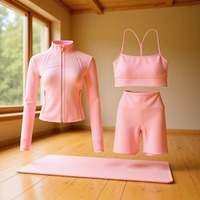 Shorts de sport, shorts de gym, shorts de basketball, ensemble de yoga trois pièces, tenue de sport respirante à séchage rapide, débardeur dos en Y, shorts cinq points