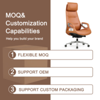 Fauteuil de Direction Moderne à Dossier Haut pour PDG, Inclinaison Synchrone, Épais, Mobilier de Bureau pour Salle de Direction