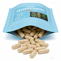 Capsules de suppléments alimentaires personnalisées à marque privée OEM, à base de quercétine, antioxydante et stimulant immunitaire, pour adultes