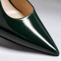 Escarpins de luxe en cuir à bout pointu et talon haut avec bride cheville pour femme, élégants, sur mesure, à talon aiguille, semelle extérieure en caoutchouc, vente en gros Chine, chaussures habillées
