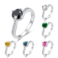 Vente en gros Nouvelle arrivée S925 argent Sterling classique quatre griffes bras torsadé 1CT bague Moissanite femmes fiançailles bijoux fins