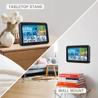 Nouveau capteur de température et d'humidité intérieur/extérieur sans fil, alimenté par batterie, contrôlé par application Tuya Smart WiFi, avec prévisions météo
