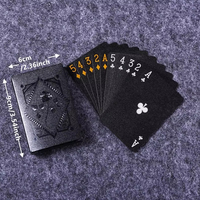 Jeu de cartes de poker noir et or, étanche, collection de cartes magiques Dmagic, jeu de société, coffret cadeau