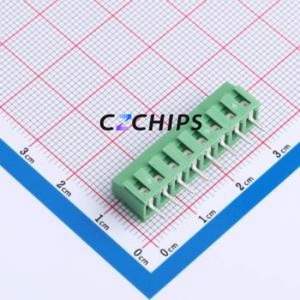 DB125-3.81-8P-GN-S Screw Terminal Block Through hole Component (THT),P=3.81mm Connector 1x8P 3.81mm Green Through Hole - Product Image 2