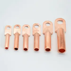 Cable Connector Crimping Type Copper Terminals copper cable terminal Tube DT-10 DT-16 DT-25 DT-35 DT-50 DT-70 mm2