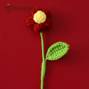 Grand <span class=keywords><strong>bouquet</strong></span> <span class=keywords><strong>de</strong></span> fleurs bouffantes tissées Emballage cadeau <span class=keywords><strong>de</strong></span> <span class=keywords><strong>fleuriste</strong></span> à tête unique Matériau fini en laine - Product Image 2