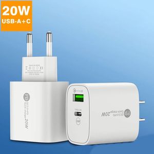 High Quality US EU <b>Plug</b> 20W Charger PD Fast Charging USB <b>C</b> Power <b>Adapter</b> for Phones - Product Image 6