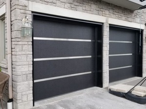 <span class=keywords><strong>Porte</strong></span> de <span class=keywords><strong>garage</strong></span> <span class=keywords><strong>sectionnelle</strong></span> ATMOS résidentielle moderne isolée automatique en acier fini mousse PU pour villa - Product Image 3