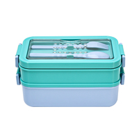 Thermos en acier inoxydable personnalisé avec logo, 1300 ml, boîte à lunch OEM, couvercle en acier inoxydable, deux compartiments, pour la rentrée scolaire, utilisation au bureau
