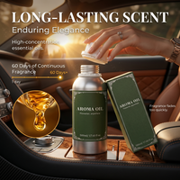 Huile parfumée pour diffuseur de voiture en vrac, marque privée OEM, 500 ml, parfum frais longue durée, huile parfumée automobile