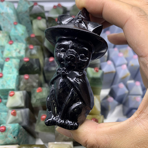 <span class=keywords><strong>Chat</strong></span> <span class=keywords><strong>de</strong></span> sorcière en cristal obsidienne, 10 pièces, sculpté à la <span class=keywords><strong>main</strong></span>, <span class=keywords><strong>chat</strong></span> <span class=keywords><strong>de</strong></span> sorcière noir, décoration <span class=keywords><strong>de</strong></span> la maison, vente en gros - Product Image 5