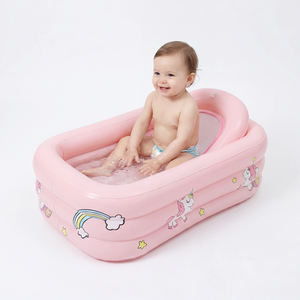 Baignoire gonflable portable pour bébé, antidérapante, pour les nourrissons de 3 à 18 mois, s'adapte à l'évier et à la baignoire adulte - Product Image 1