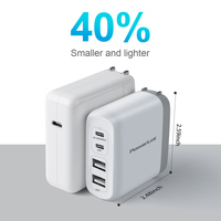 Chargeur mural rapide PowerLot 100W GaN 4 ports Type-C PD 2C2A 5V/3A, adaptateur de charge rapide en gros pour MacBook, ordinateur portable, téléphone