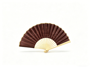 23cm <b>Love</b> Bamboo Handled Carved Promotional Fans Print <b>Your</b> Design <b>Your</b> Company Info Printed Cloth Surface - Product Image 6