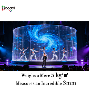 ฟิล์มกระจก <span class=keywords><strong>LED</strong></span> แบบบางเฉียบมีความยืดหยุ่นสำหรับติดผนังวิดีโอ <span class=keywords><strong>LED</strong></span> ติดผนังหน้าจอ <span class=keywords><strong>LED</strong></span> แบบบางมากติดผนังแบบ P8 - Product Image 3