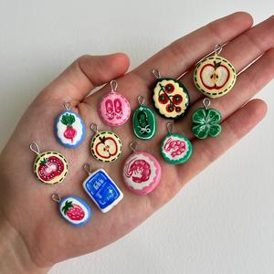 Collier transfrontalier Europe-Amérique, pendentif cerise mignon <span class=keywords><strong>de</strong></span> dessin animé, accessoires boucles d'oreilles imprimées fruits - Product Image 1