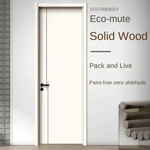 Customized house bedroom simple wooden door indoor soundproof bathroom kitchen unpainted veneered wooden door - Product Image 5