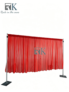 Aluminum <b>Standing</b> Curtain System Pipe and Drape <b>Backdrop</b> Pipe Kit for <b>Wedding</b> Event Trade Shows Hotel Decor - Product Image 1