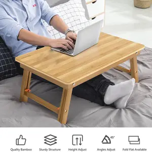 Folding Laptop Table Portable Folding Bed Computer Desk With Laptop Stand