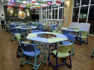 Lục giác giá rẻ đồ nội thất trường Kid của vườn ươm cố định bàn và ghế nhà máy QUẢNG CHÂU - Product Image 5