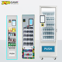 Distributeur automatique intelligent en verre avec écran transparent, distributeur de boissons et de collations, paiement par code QR, gestion à distance IoT, grande capacité, 24h/24 et 7j/7
