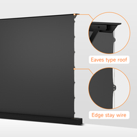 Écran de projecteur motorisé de 150 pouces 16:9 écran de projecteur ALR commande vocale intelligente cristal gris