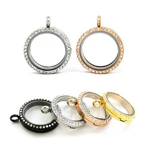 Wholesale Mixed Styles Stainless Steel Floating Charm Locket pendant