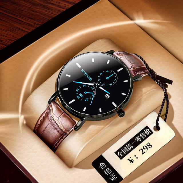 LP06 Top Brand Luxury Sport Quartz Watches for Men Leather Wrist Watch Waterproof Business Fashion Casual Relogio Reloj MSTIANQ