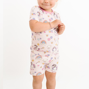 All'ingrosso Set di abbigliamento per bambini di bambù 0-3mesi Set di abbigliamento per neonata vestiti per neonati <span class=keywords><strong>unicorno</strong></span> sogni due pezzi Set pigiami - Product Image 4