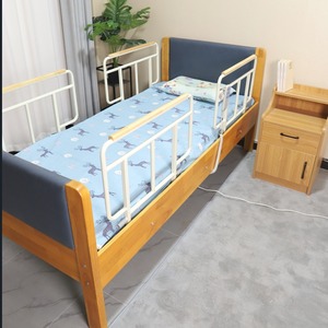 Manual Wooden Electric Massage <b>Bed</b> With Rails For Home Medical Elderly Care - Product Image 1