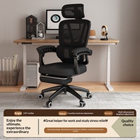 Chaise de bureau ergonomique personnalisée en maille avec fonction d'inclinaison réglable et dossier rembourré pour un confort de position assise prolongée
