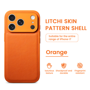 Funda de <span class=keywords><strong>Tel</strong></span>éfono de Cuero PU con Textura Litchi para <span class=keywords><strong>iPhone</strong></span> 16 Pro Max, Carcasa Trasera de TPU para 17 Pro Max, 11, <span class=keywords><strong>12</strong></span>, 15, 13, 14, 17e, 17 Pro Max - Product Image 3