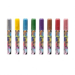 Nuevo Marcador de Tiza Líquida Reversible de 8 Colores Personalizado, para Pizarra, de Borrado en Seco y Húmedo, Sin Polvo - Product Image 1