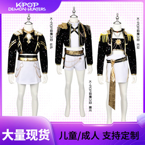Disfraz de Cosplay de Witcher Girls Kpop en Negro y Dorado para Niñas, Traje de Anime de Lumi Zoe Mira para 8 a 13 Años - Product Image 5