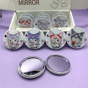 Personnage de dessin animé Kuromi brillant liquide Quicksand miroir cosmétique belle paillettes miroir de poche Girly <span class=keywords><strong>maquillage</strong></span> mélodie carré - Product Image 6