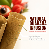Honeypuff Guarana Wraps King Size, sans tabac, sans nicotine, feuilles à rouler, 4 par sachet, infusées d'énergie naturelle