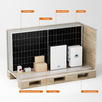 Sistema Completo de Almacenamiento de Energía Solar Híbrido de 3Kw con Paneles Monocristalinos de Litio y Tecnología MPPT para Montaje en Techo, para el Hogar