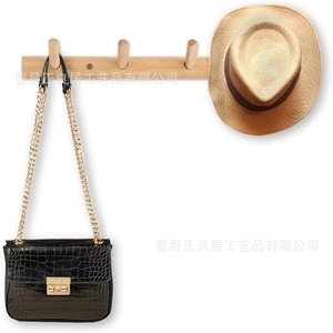Solid Wood <b>Wall</b> Hooks Rectangle Multi Purpose <b>Hanging</b> <b>Storage</b> Rack For Kitchen Bathroom Entryway Coat Rack - Product Image 5