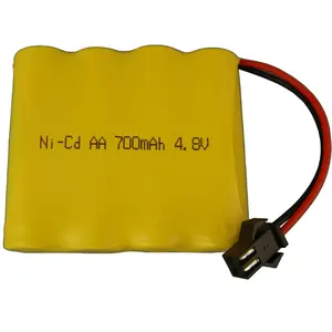 AA Nickel Cadmium Rechargeable Battery for Remote Control Cars Type SM Plug 4.8V 700mAh Ni CD battery pack