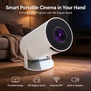 Smart Projector Wifi Projector Pocket Size Wireless Casting Auto Keystone for Outdoor Gift Idea <b>USB</b> Port <b>HDMI</b> Input Custom Logo - Product Image 1
