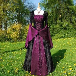 Robe de cour vintage Cosplay Reine du <span class=keywords><strong>Moyen</strong></span> Âge Halloween Robe de fête de carnaval pour adultes Robe de luxe rétro - Product Image 2