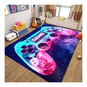 Factory bestseller Rugs for Kids Boys Gamer Area Carpet 3D Printed Controller Gamepad Home Decor Non-Slip Gamer Floor mat